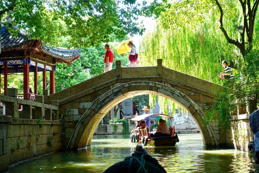 bridge, china, canal, water, suzhou, boats, traditional, channel, picturesque, green boat, green bridge, suzhou, suzhou, suzhou, suzhou, suzhou