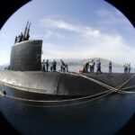 porthole, greece, submarine, port, harbor, water, sky, clouds, nature, view, us navy