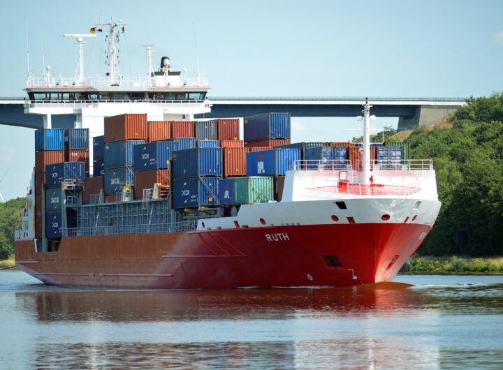 ship, container ship, shipment, cargo ship, waterway, dithmarschen, channel, water, kaiser wilhelm canal, artificial waterway, federal waterway, schleswig-holstein, highway bridge, landscape, nok, north baltic canal, shipping, waterways for ocean-going ships, waters, seafaring